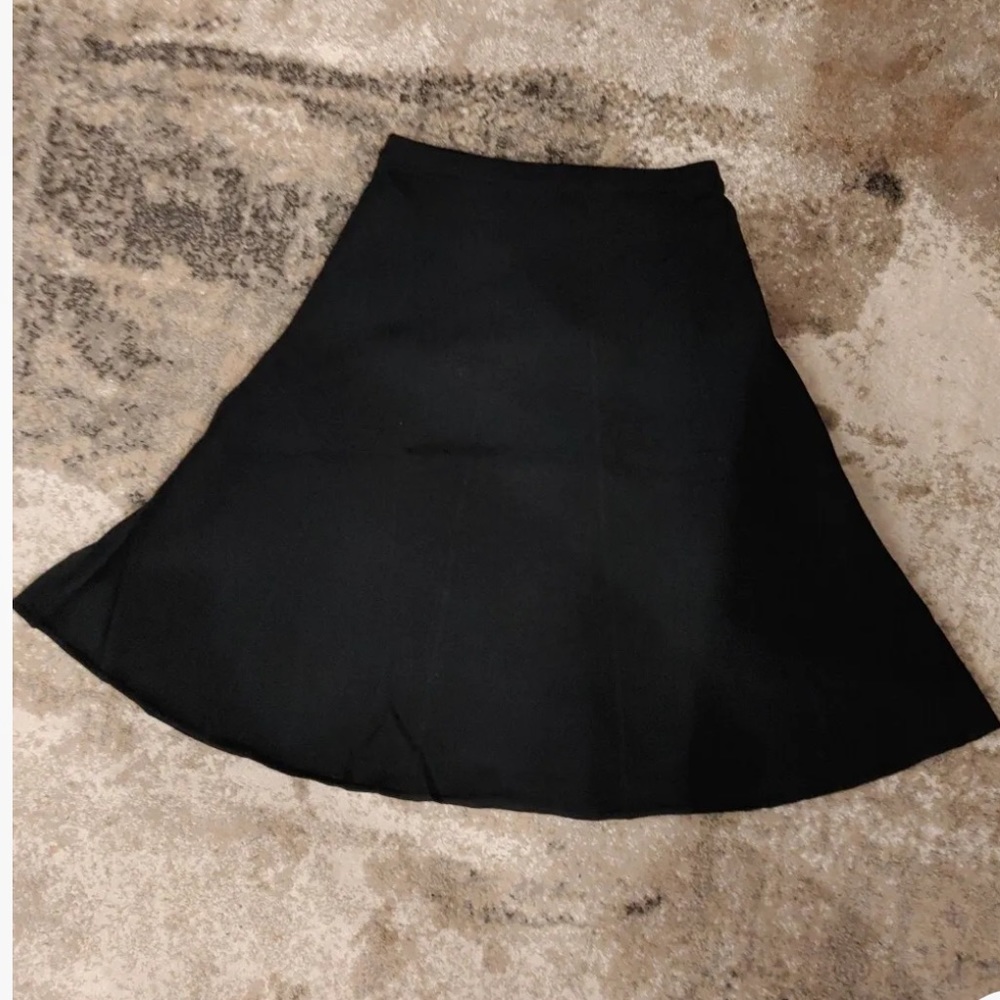 DIALOGUE BLACK SWEATER SKIRT merino wool washable